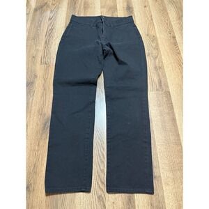 Chaps Pants Womens Size 6 Black Trousers Straight Leg Stretch Cotton Blend